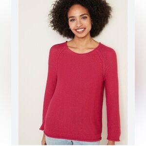 Old Navy Pink Begonia Bateau Neck Knit Long Sleeve Cotton Blend Sweater Sz XXL